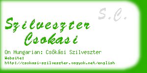 szilveszter csokasi business card